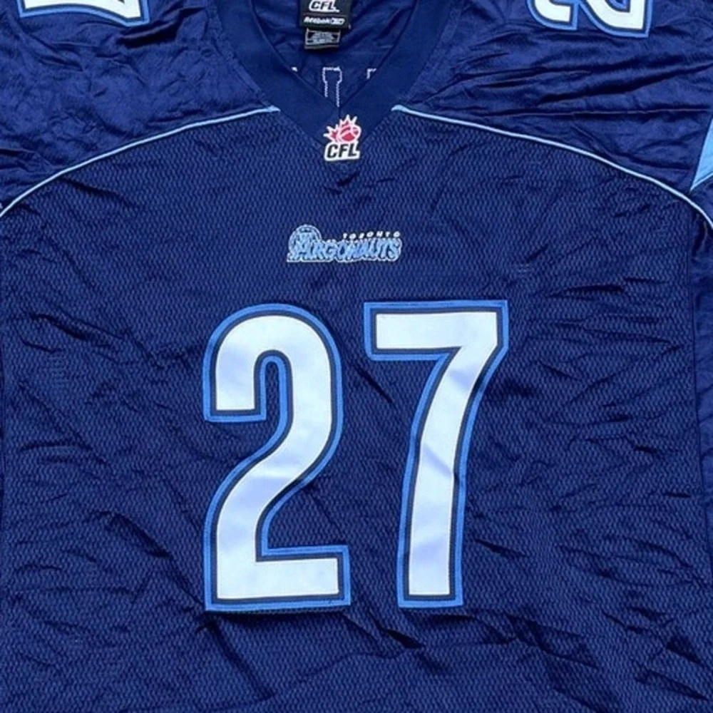 Reebok Toronto Argonauts CFL Jersey Ricky Williams 27 Blue Stitched Mens 2XL - Picture 3 of 6